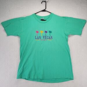 Vintage Las Vegas Nevada T Shirt Tee Large Single Stitch Made in USA 90s y2k